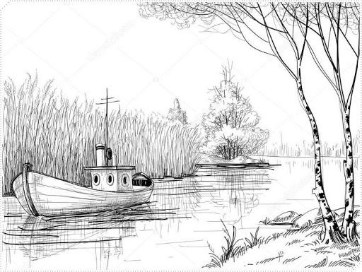 Learn How to Draw Natural Scenery - Image screenshot of android app