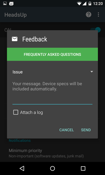 HeadsUp - Image screenshot of android app