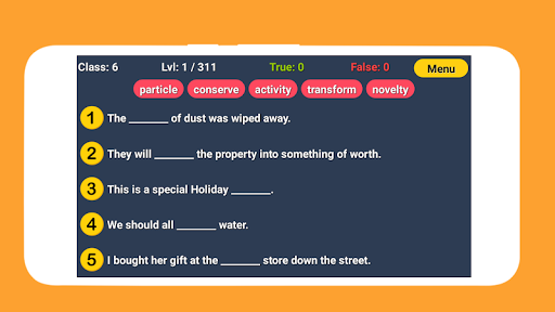 English Word Fill - عکس برنامه موبایلی اندروید