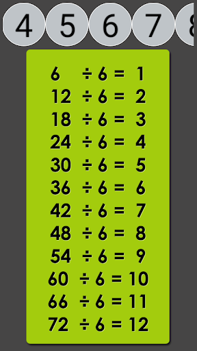 Fast Math with Tables - عکس برنامه موبایلی اندروید
