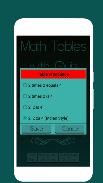 Math Tables with Quiz - Audio - عکس برنامه موبایلی اندروید