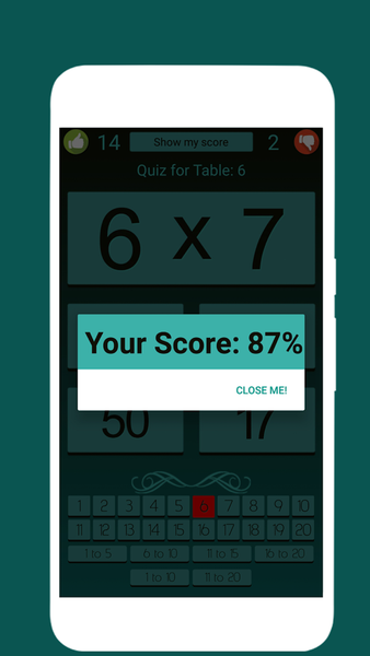 Math Tables with Quiz - Audio - عکس برنامه موبایلی اندروید