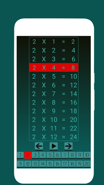 Math Tables with Quiz - Audio - عکس برنامه موبایلی اندروید