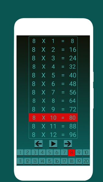 Math Tables with Quiz - Audio - عکس برنامه موبایلی اندروید