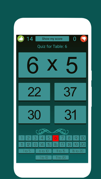 Math Tables with Quiz - Audio - عکس برنامه موبایلی اندروید