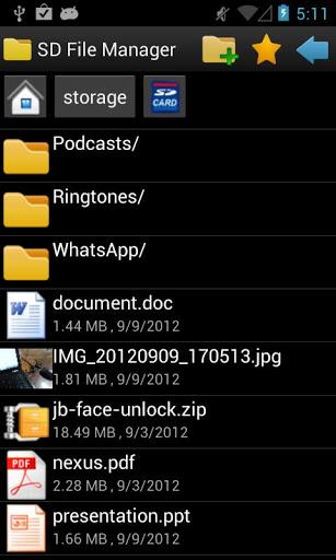 SD File Manager - عکس برنامه موبایلی اندروید