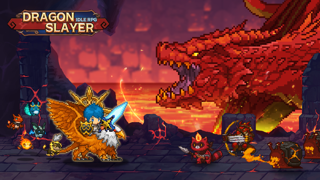Dragon Slayer : Pixel Idle RPG - Gameplay image of android game