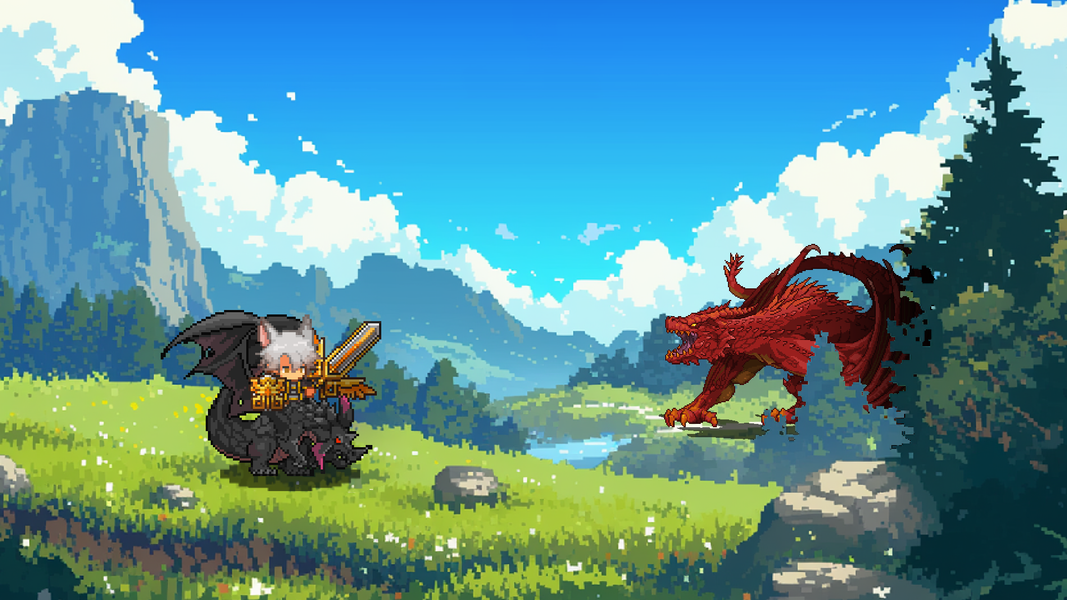 Dragon Slayer : Pixel Idle RPG - Gameplay image of android game