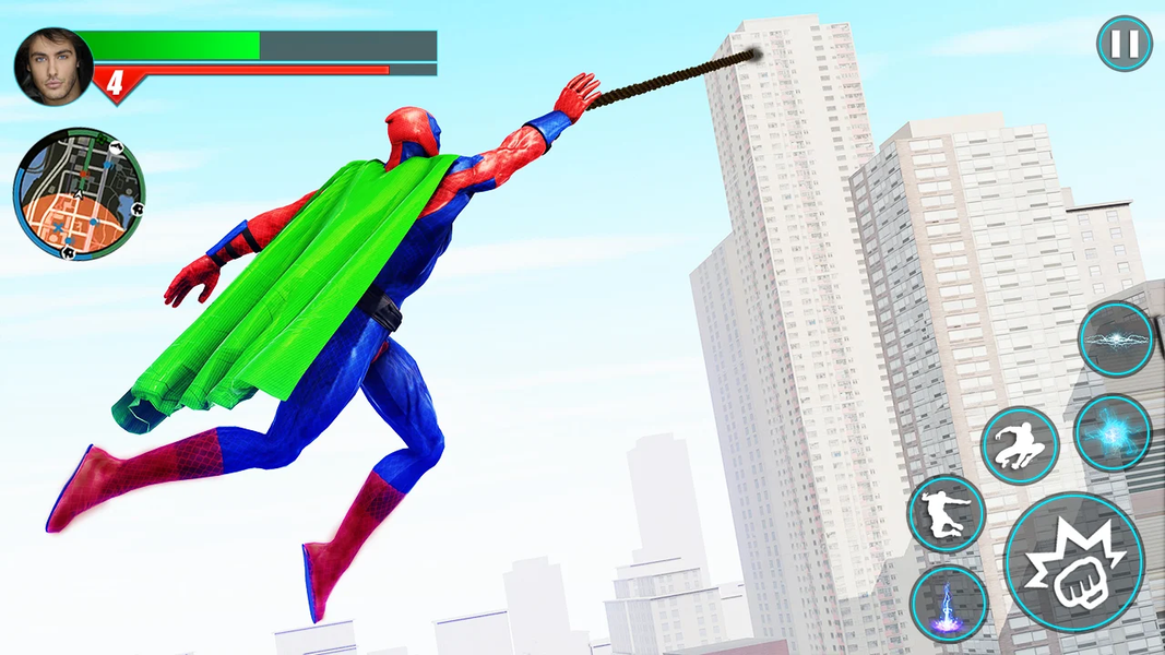Iron Rope Hero Superhero - Gameplay image of android game