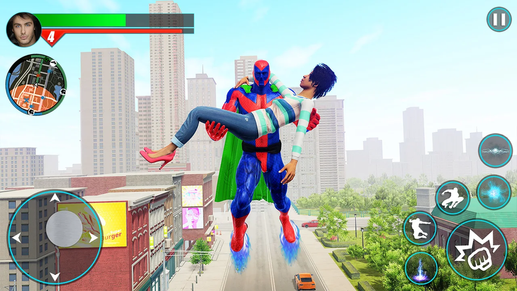 Iron Rope Hero Superhero - Gameplay image of android game