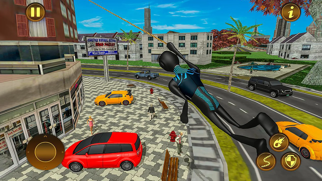 Mighty Stick Rope Hero - عکس بازی موبایلی اندروید