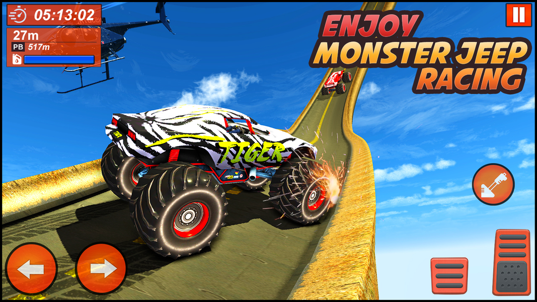 Mountain Climb 4x4 : Car Stunt - Gameplay image of android game