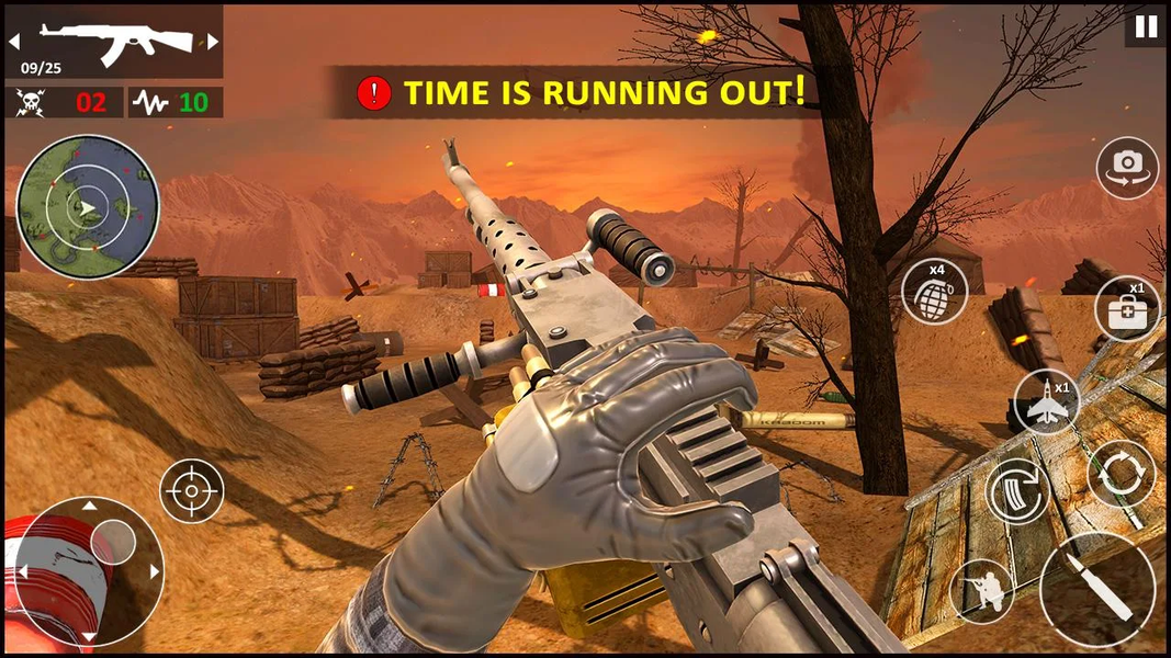 Machine Gun Commando War Games - Gameplay image of android game
