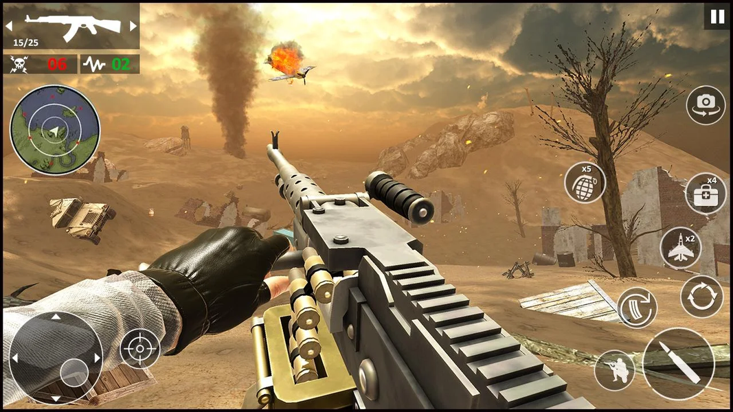 Machine Gun Commando War Games - Gameplay image of android game