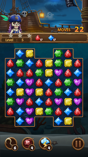 Jewels Ghost Ship: jewel games - عکس بازی موبایلی اندروید