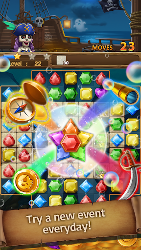 Jewels Ghost Ship: jewel games - Gameplay image of android game