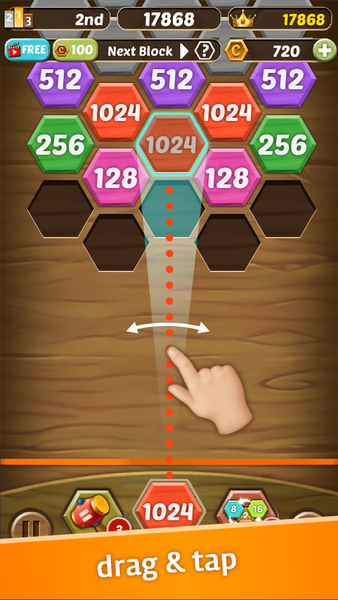Shoot Number 2048: Puzzle game - Gameplay image of android game