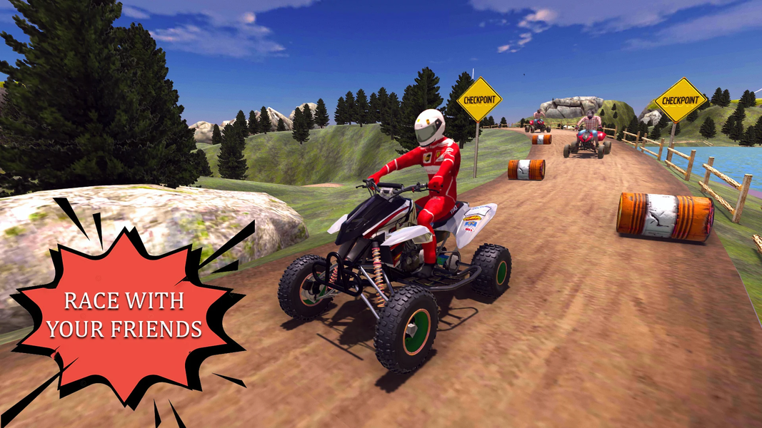 offroad quad bike racing game - Gameplay image of android game