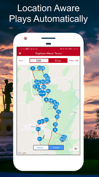 Antietam Battlefield Auto Tour - Image screenshot of android app