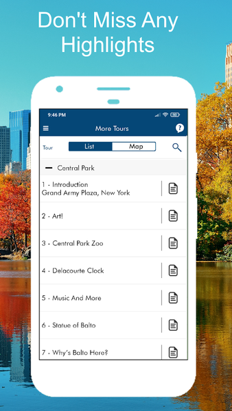Central Park NYC Audio Tour - عکس برنامه موبایلی اندروید