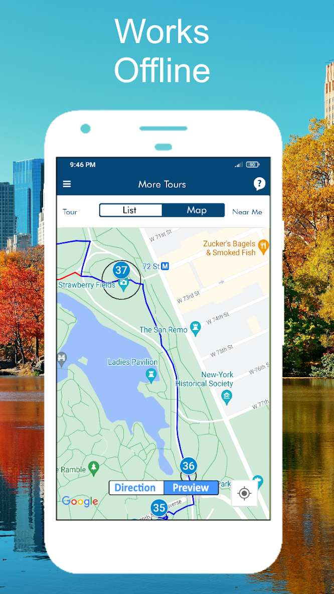 central park tour app