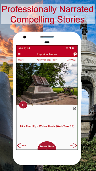 Gettysburg Battle Auto Tour - Image screenshot of android app