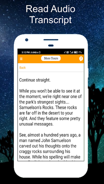 Joshua Tree GPS Audio Tour - عکس برنامه موبایلی اندروید
