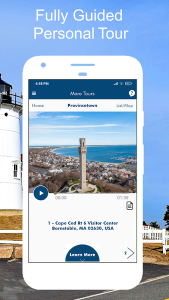 Cape Cod GPS Audio Tour Guide - Image screenshot of android app