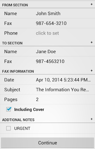 FaxCover Fax Cover Sheets - عکس برنامه موبایلی اندروید