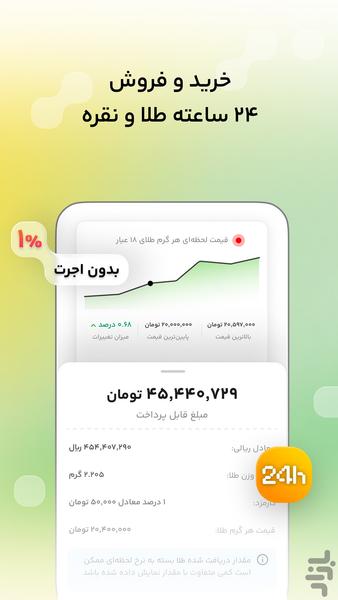 بانوست | سرمایهگذاری در طلا و نقره - عکس برنامه موبایلی اندروید