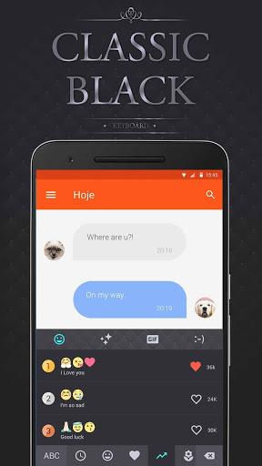 Black Emoji Keyboard Theme - Image screenshot of android app