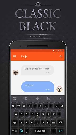 Black Emoji Keyboard Theme - Image screenshot of android app