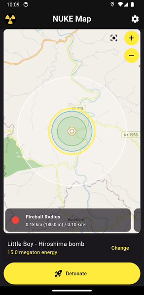 Nuke Map - عکس برنامه موبایلی اندروید