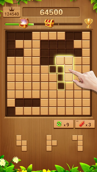 Wood Block Puzzle Addictive - Gameplay image of android game