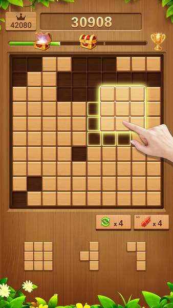 Wood Block Puzzle Addictive - Gameplay image of android game
