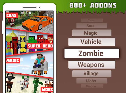 Addons For Minecraft - MCPE Maps, Skins & Mods - عکس برنامه موبایلی اندروید