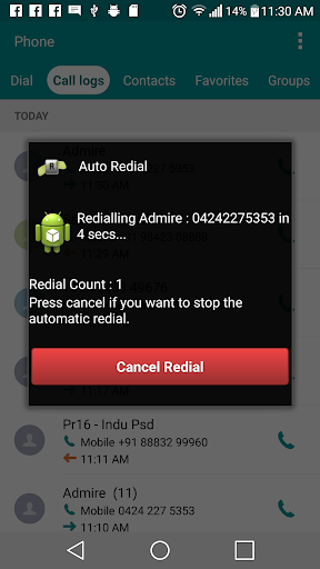 Auto Redial - Image screenshot of android app
