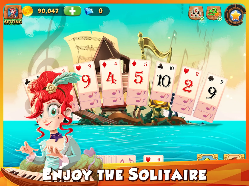 Solitaire Tripeaks Lost Worlds - Gameplay image of android game