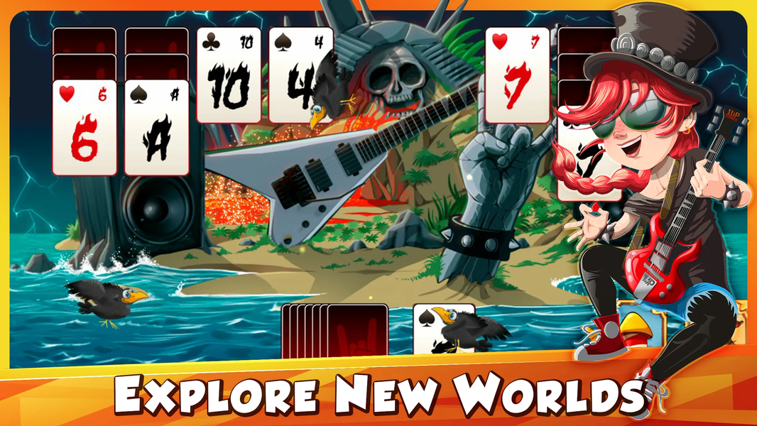 Solitaire Tripeaks Lost Worlds - Gameplay image of android game