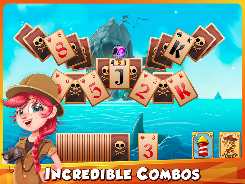 Solitaire Tripeaks Lost Worlds - Gameplay image of android game