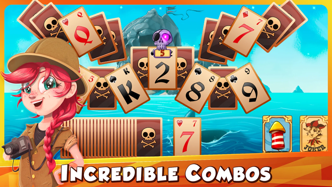 Solitaire Tripeaks Lost Worlds - Gameplay image of android game