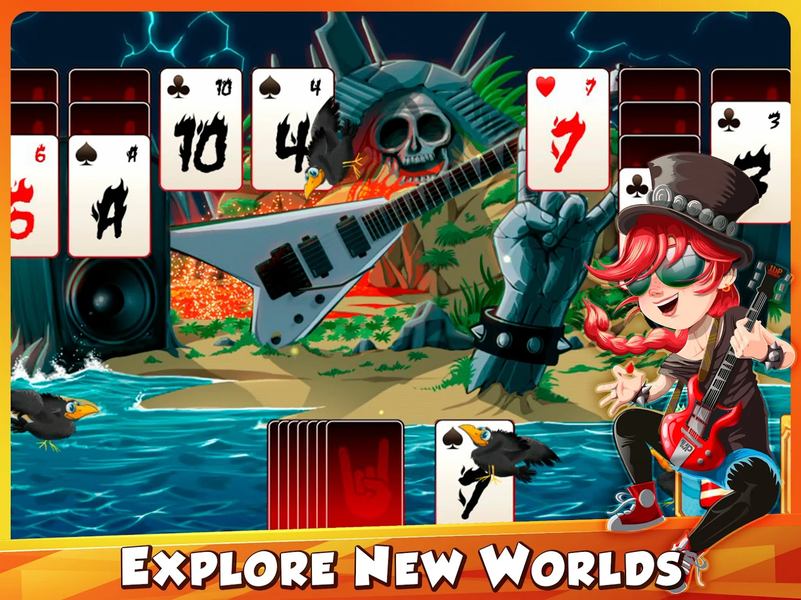 Solitaire Tripeaks Lost Worlds - Gameplay image of android game