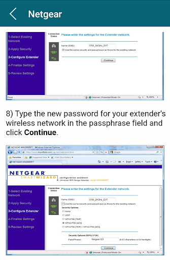 wifi range extender setupguide - Image screenshot of android app