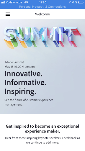 Adobe Summit EMEA 2019 - عکس برنامه موبایلی اندروید