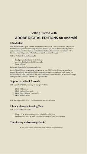 Adobe Digital Editions - Image screenshot of android app