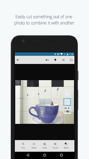 Adobe Photoshop Mix - Cut-out, - Image screenshot of android app