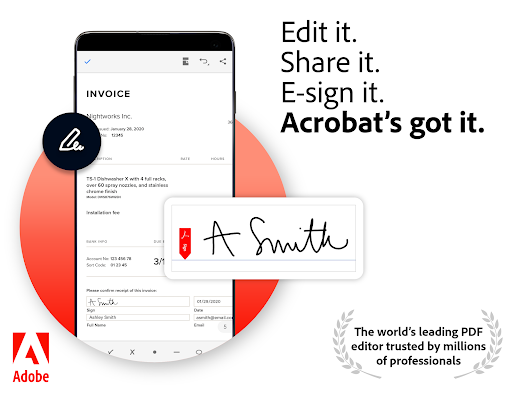 Adobe Acrobat Reader: Edit PDF (مود) - Image screenshot of android app