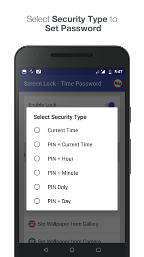 Screen Lock - Time Password - Image screenshot of android app