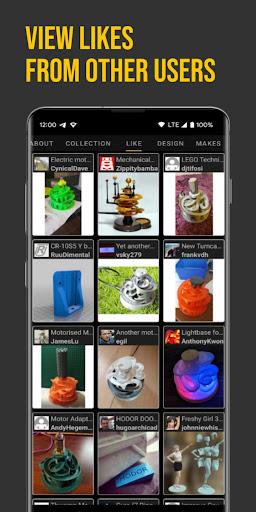 3D Collection - Thingiverse - Image screenshot of android app