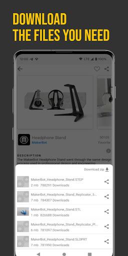 3D Collection - Thingiverse - Image screenshot of android app